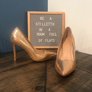 Shimmer Rose Gold Pumps✨✨